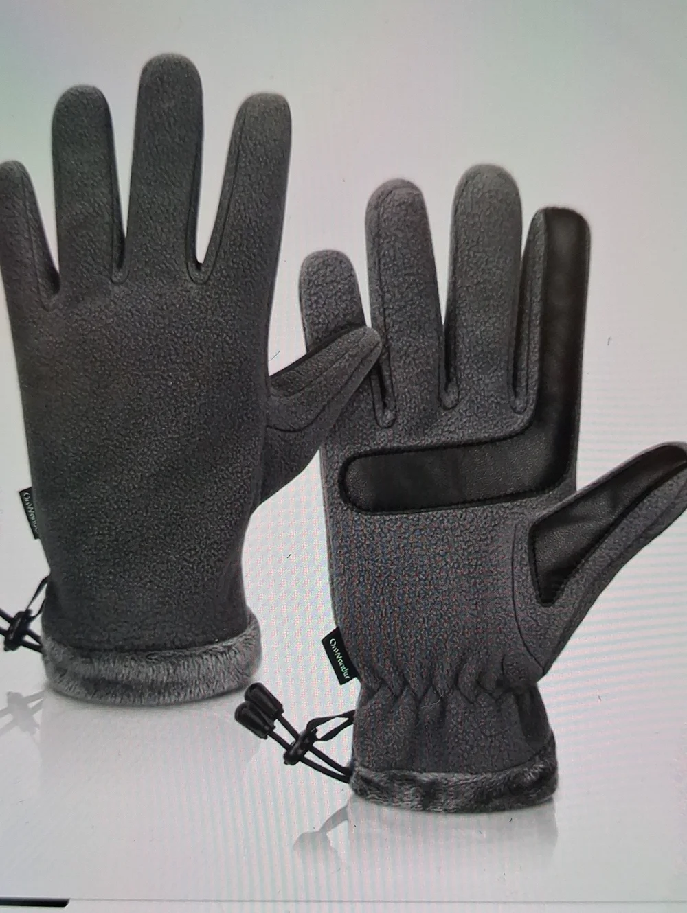 NWT Womens Winter Warm Gloves Touchscreen, Fleece, Grey